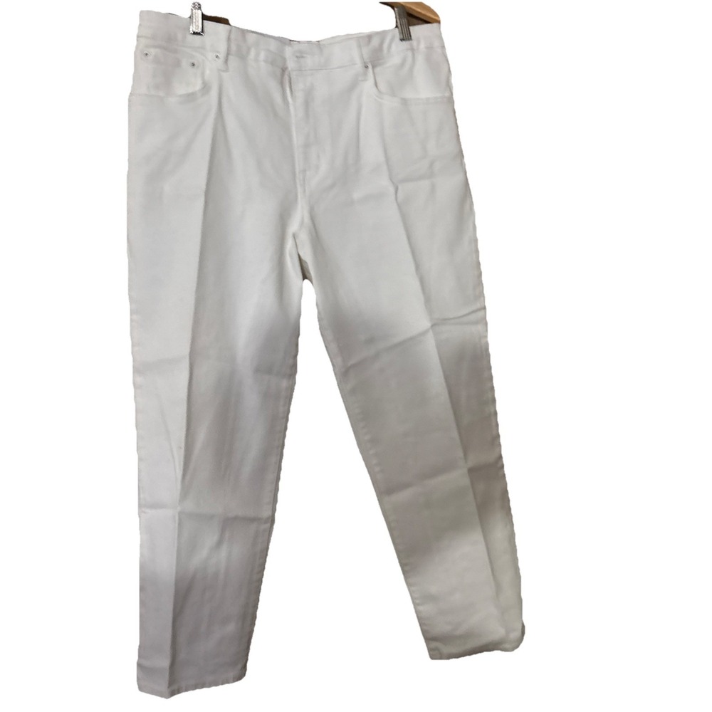 Curve Appeal  Ella MossJeans White  Slim Straight  Ankle Womans 14/32 High Rise